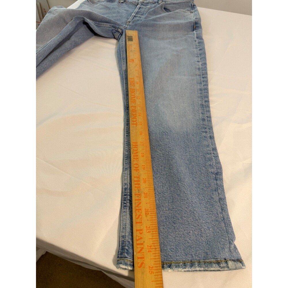 Agolde Riley High Rise Straight Crop Medium Wash Slim Straight Size 28 - Picture 14 of 16